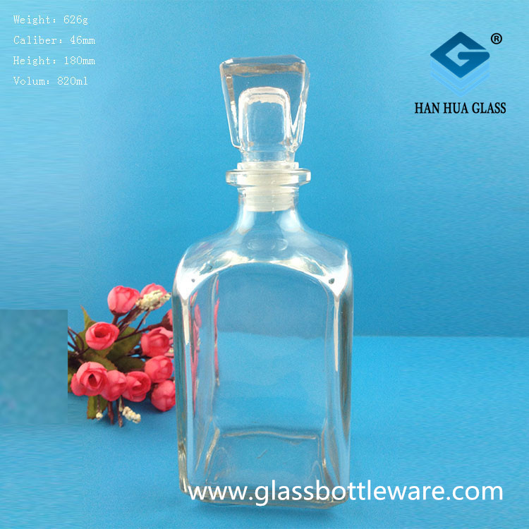 800ml方形玻璃酒瓶